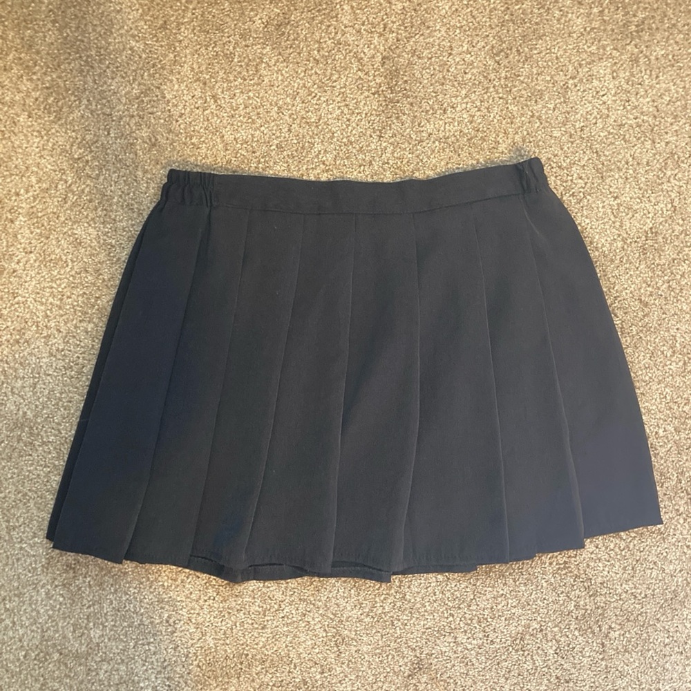 Black Pleated Skirt